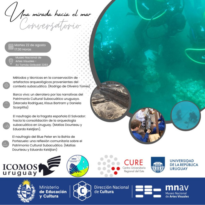  - Conversatorio: "Una mirada hacia el mar: Desafíos y reflexiones sobre la dimensión cultural del entorno marino-costero en Uruguay" - Museo Nacional de Artes Visuales