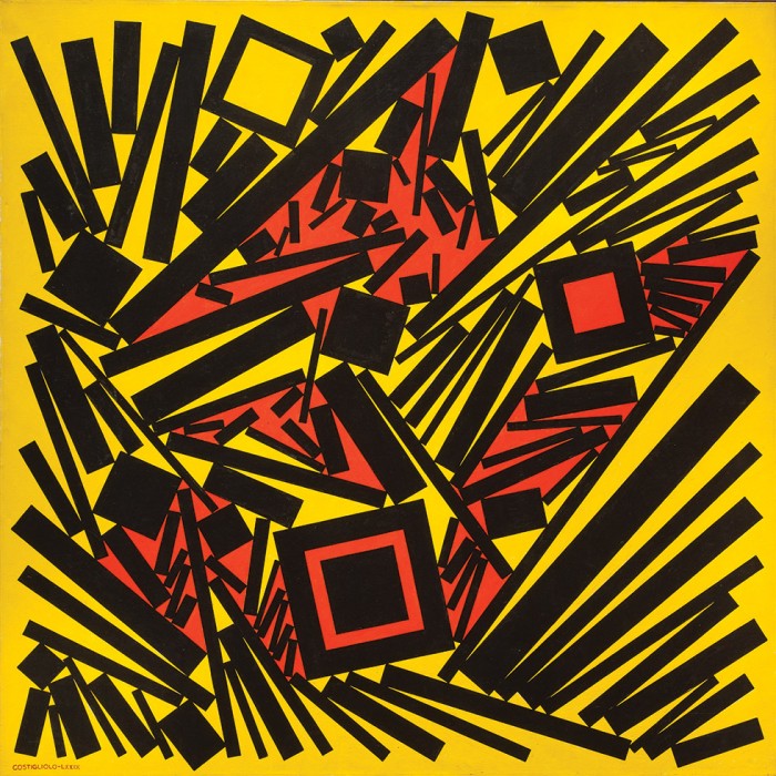 Rectángulos y cuadrados MMDLXIX,  1979<br>José Pedro Costigliolo (1902-1985)<br>Acrílico sobre Tela<br>100 x 100 cm - José Pedro Costigliolo - La vida de las formas - Museo Nacional de Artes Visuales