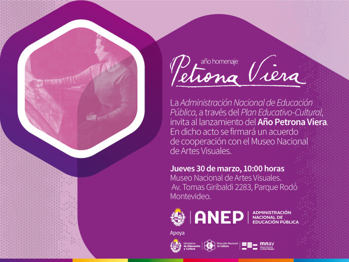  - Lanzamiento del año de Petrona Viera y firma de convenio de cooperación entre ANEP y el Museo Nacional de Artes Visuales  - Museo Nacional de Artes Visuales