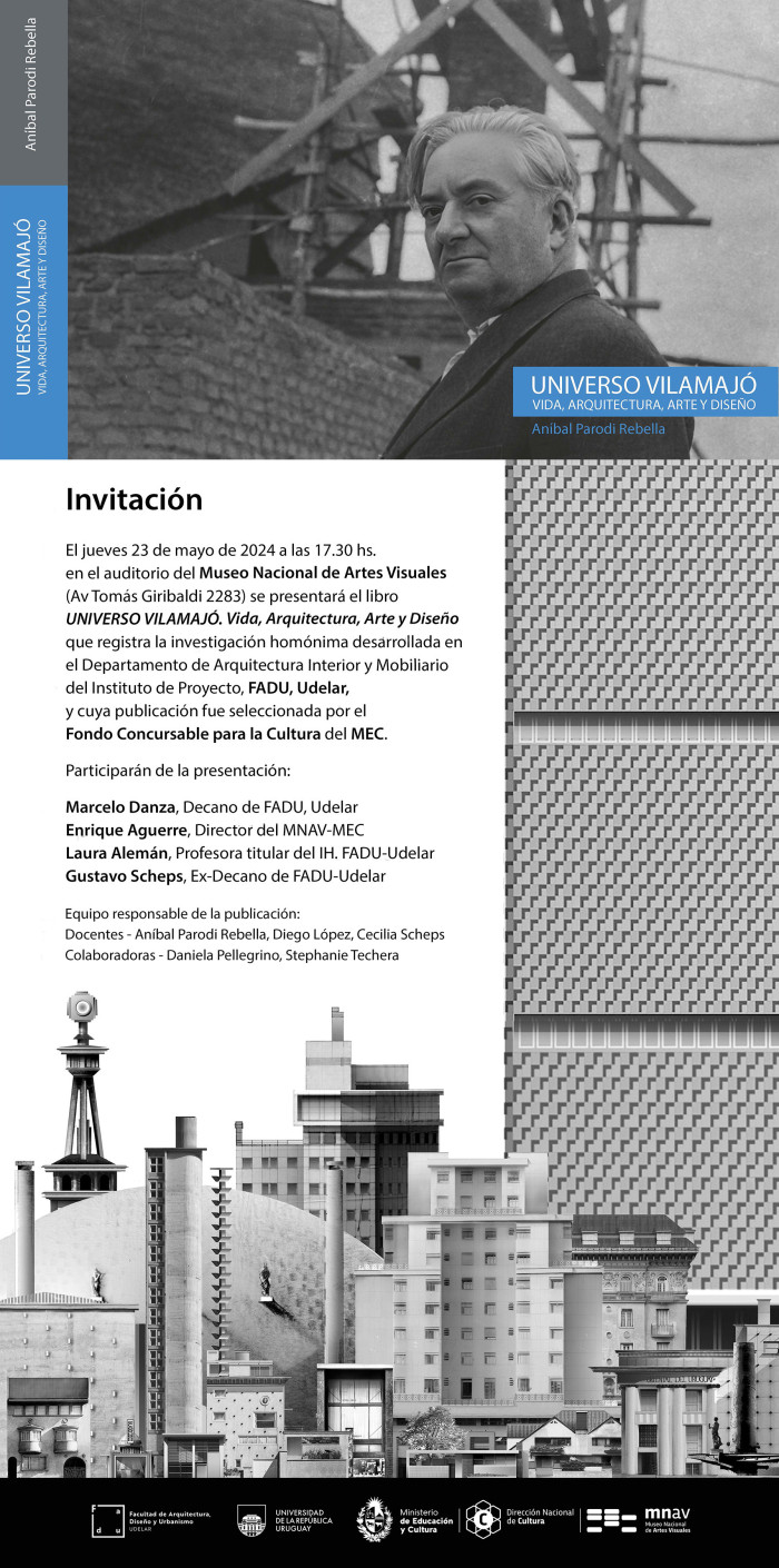  - Presentación del libro: "Universo Vilamajó. Vida, Arquitectura, Arte y Diseño" de Aníbal Parodi Rebella  - Museo Nacional de Artes Visuales