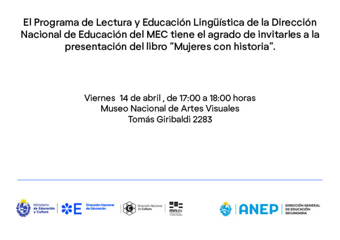  - Presentación del libro "Mujeres con historia" - Museo Nacional de Artes Visuales