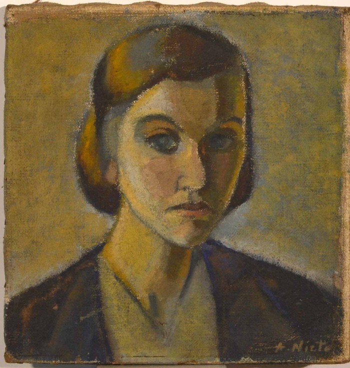 Autorretrato, 1930, París. - Amalia Nieto - Retrospectiva - Museo Nacional de Artes Visuales