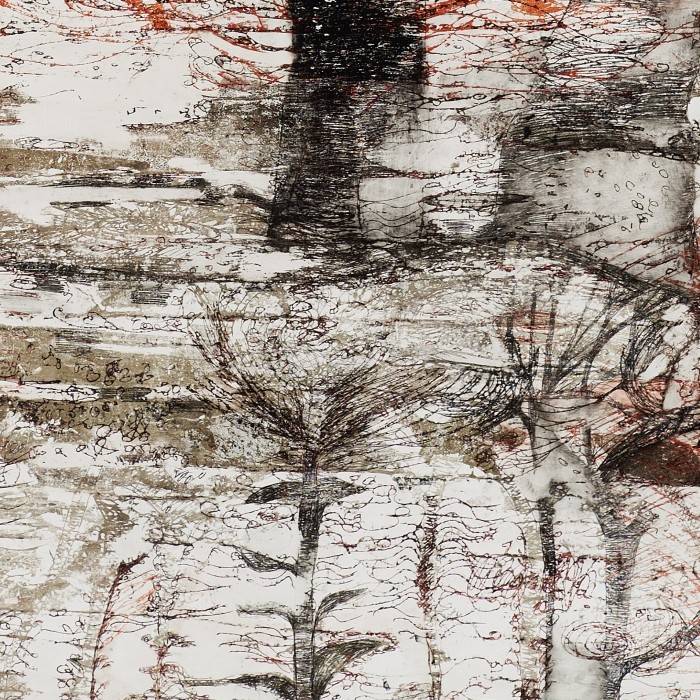 Fragmento en base a fotografía de Eduardo Baldizán - Claudia Anselmi - Los juegos en el bosque _que el viento hable - Museo Nacional de Artes Visuales