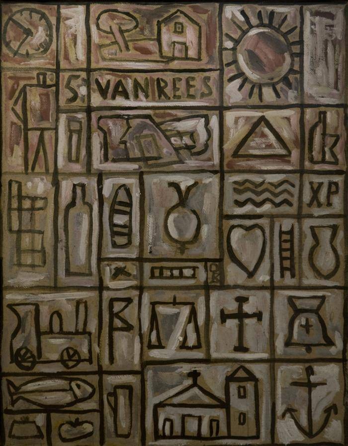 Pintura constructiva, c.1929<br>Joaquín Torres García (1874-1949)<br>Óleo - Cartón<br>44 x 35,5 cm - Colección MNAV - Museo Nacional de Artes Visuales